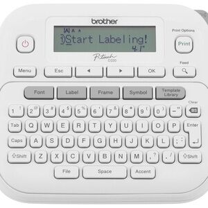 Brother P-touch Label Maker with White and Gray Design